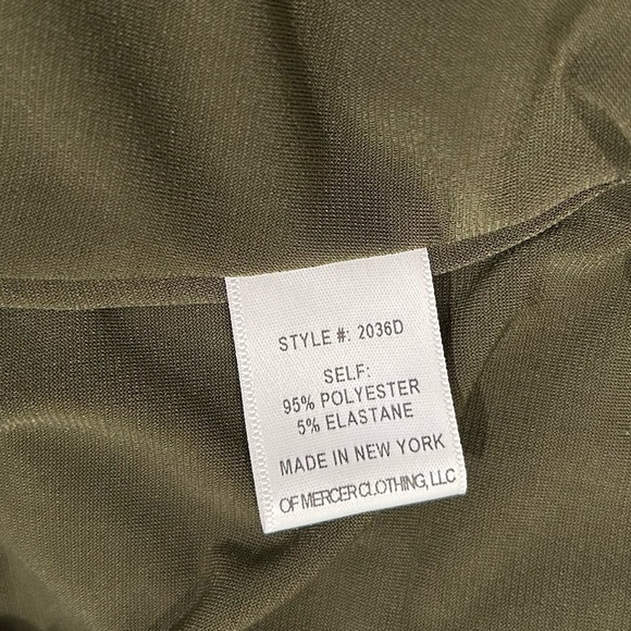 NWT Of Mercer Park Place Sleeveless Knee Length V Neck Dress Olive Green Size 1X - Picture 6 of 7
